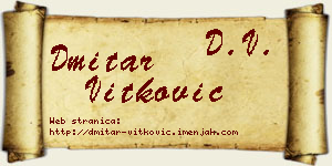 Dmitar Vitković vizit kartica